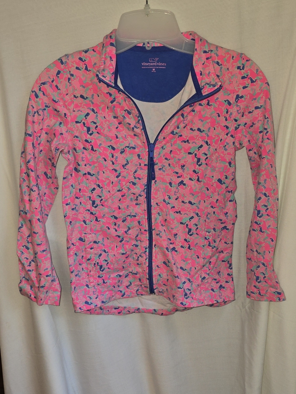Vineyard Vines Pink Multi-Print Zip Jacket